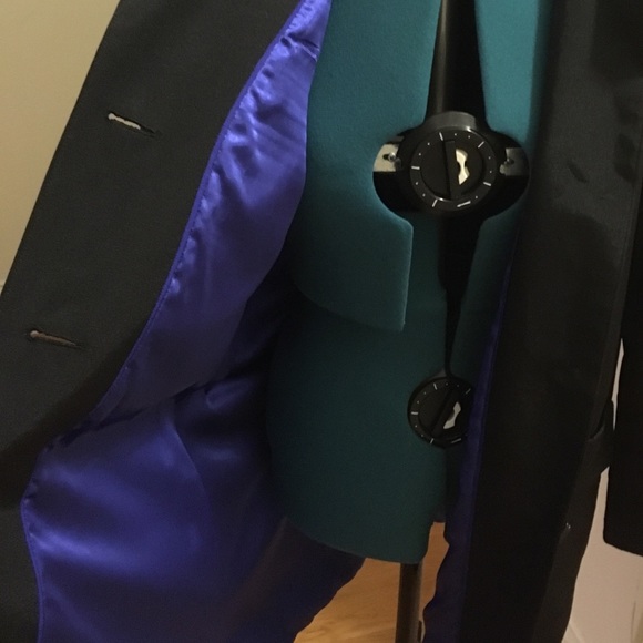 Four Button Black Dress Jacket - Picture 3 of 8